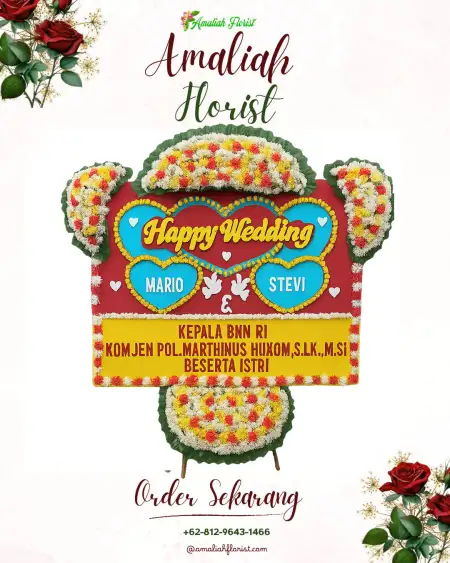 Papan Bunga Pernikahan Kumai
